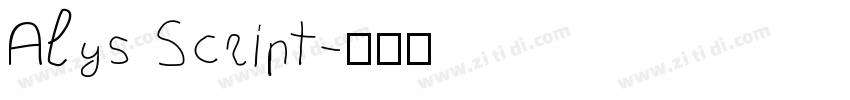 Alys Script字体转换